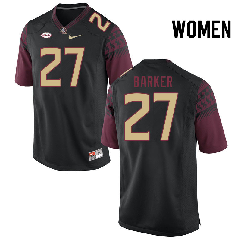 Women #27 Ashlynd Barker Florida State Seminoles College Football Jerseys Stitched Sale-Black - Click Image to Close